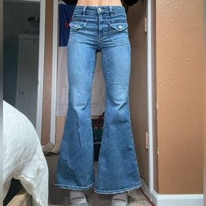 American Eagle Women's Flared Blue Jeans